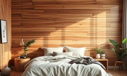 Styl drewnianej ściany w sypialni: aranżacje rustykalne i skandynawskie