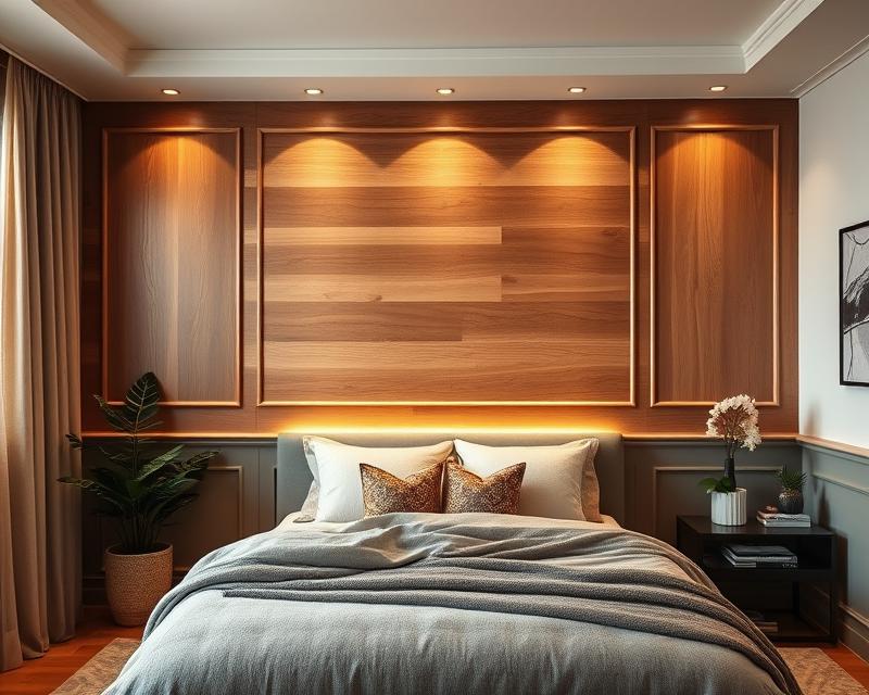 Drewniana ściana w sypialni: inspiracje, techniki i trendy wnętrzarskie