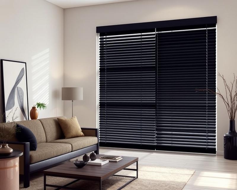 Czarne drewniane żaluzje: stylowe dopasowanie do wnętrz i aranżacje