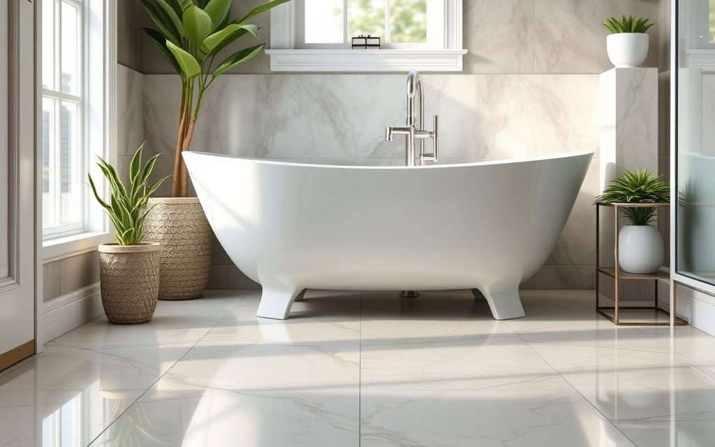 Podłoga do łazienki: jak wybrać materiał odporny na wilgoć i bezpieczny w użytkowaniu