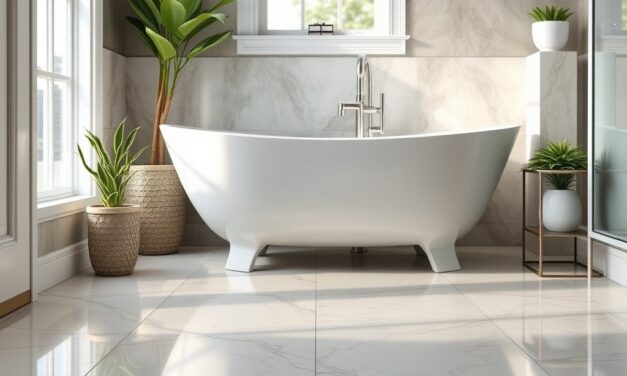 Podłoga do łazienki: jak wybrać materiał odporny na wilgoć i bezpieczny w użytkowaniu