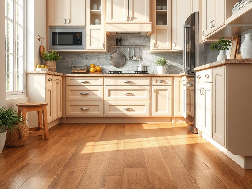 Jak dopasować kolor i materiał podłogi do frontów kuchennych, by stworzyć spójną i funkcjonalną aranżację