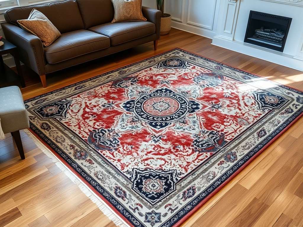 Podłoga do salonu a dywan: jak dobrać materiał i wzór dla komfortu i stylu wnętrza